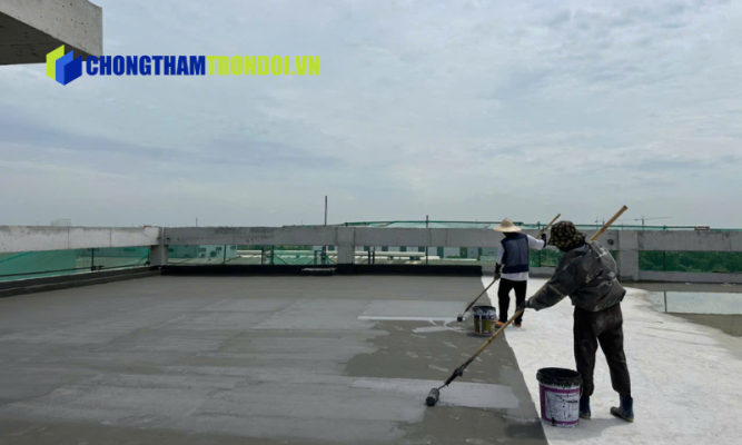 Chống thấm sân thượng tại phường Ba Đình