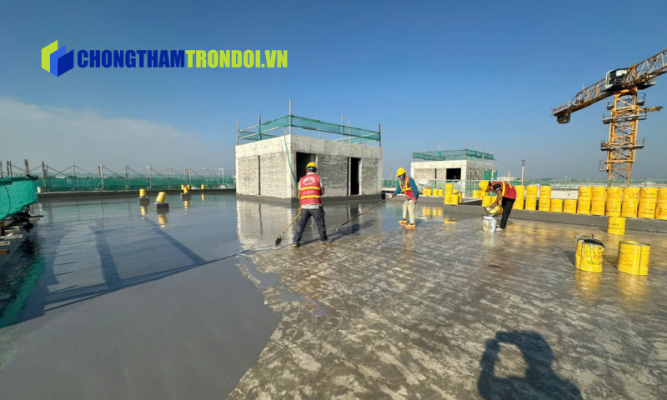 Chống thấm sân thượng tại phường Ngọc Hà
